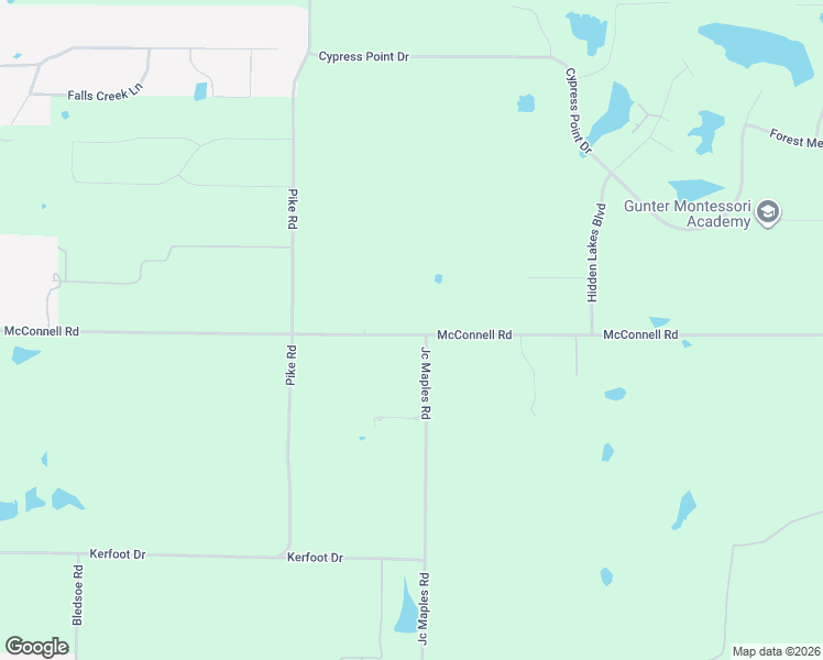 map of restaurants, bars, coffee shops, grocery stores, and more near 1404 McConnel Road in Gunter