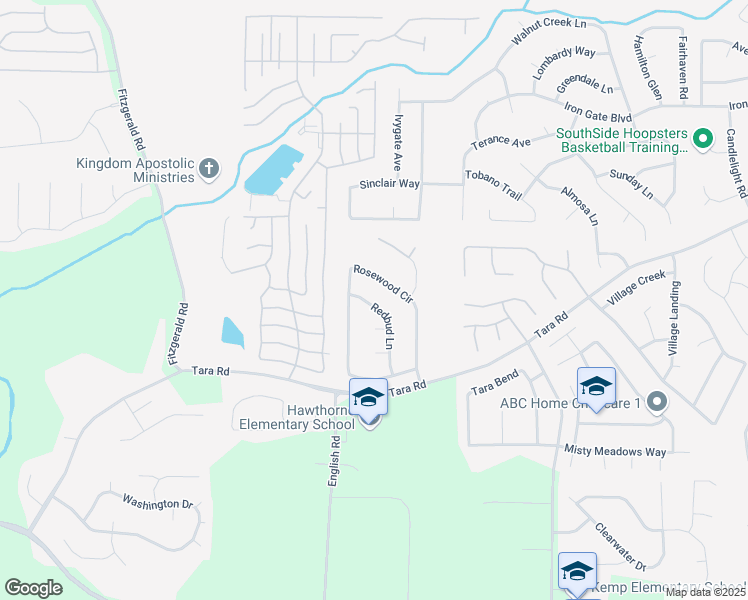 map of restaurants, bars, coffee shops, grocery stores, and more near 10576 Redbud Lane in Jonesboro