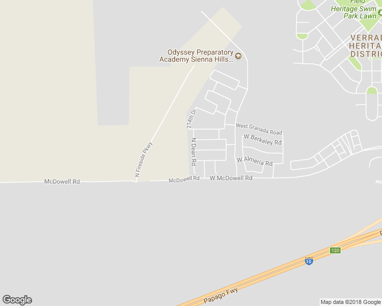 map of restaurants, bars, coffee shops, grocery stores, and more near 1764 North 214th Avenue in Buckeye