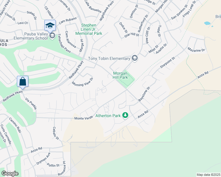 map of restaurants, bars, coffee shops, grocery stores, and more near 45492 Sleepy Hollow Lane in Temecula