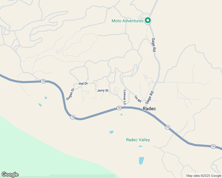 map of restaurants, bars, coffee shops, grocery stores, and more near 45345 Lowver Lane in Aguanga