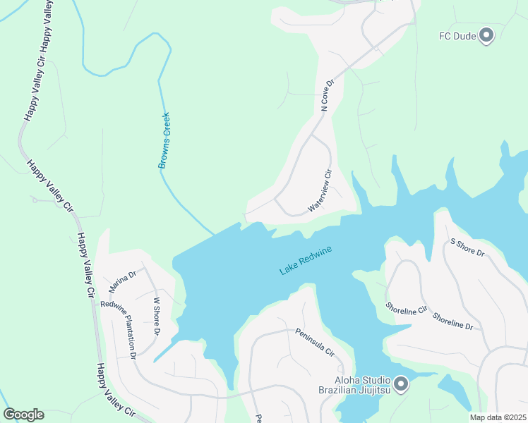 map of restaurants, bars, coffee shops, grocery stores, and more near 74 North Cove Drive in Newnan