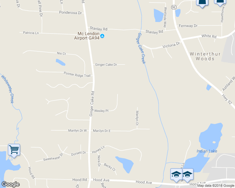map of restaurants, bars, coffee shops, grocery stores, and more near 150 Wesley Place in Fayetteville