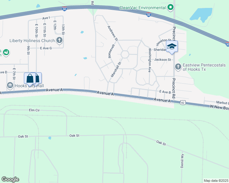map of restaurants, bars, coffee shops, grocery stores, and more near 7 East 20th Street in Hooks