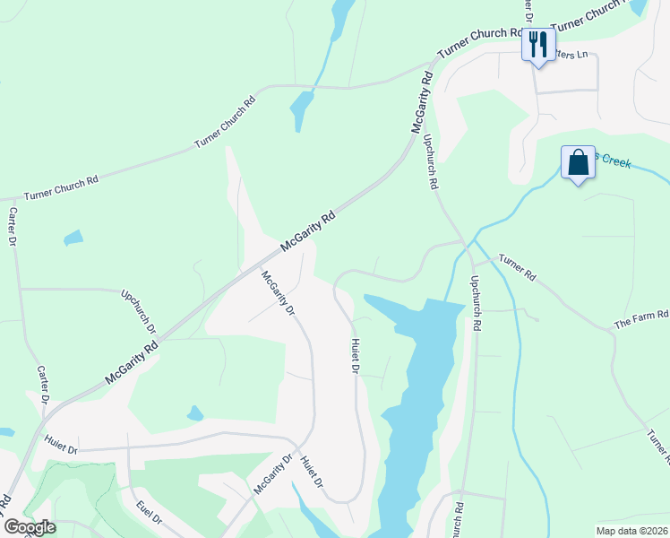 map of restaurants, bars, coffee shops, grocery stores, and more near 795 Huiet Drive in McDonough