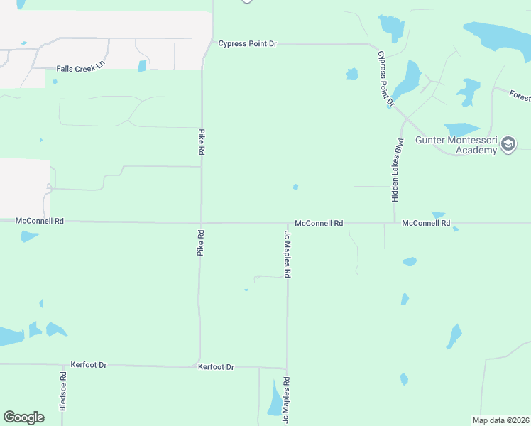 map of restaurants, bars, coffee shops, grocery stores, and more near 1389 McConnel Road in Gunter