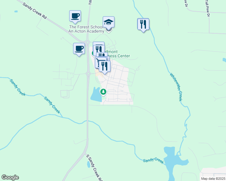 map of restaurants, bars, coffee shops, grocery stores, and more near in Fayetteville