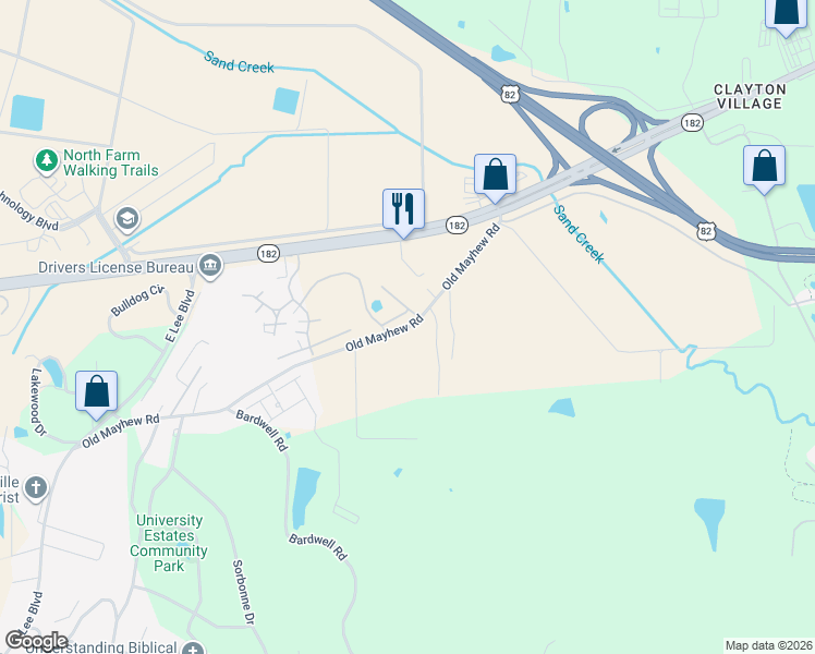 map of restaurants, bars, coffee shops, grocery stores, and more near 794 Old Mayhew Road in Starkville