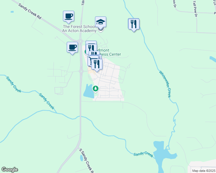 map of restaurants, bars, coffee shops, grocery stores, and more near 175 Central Avenue in Fayetteville