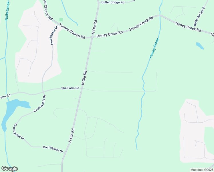 map of restaurants, bars, coffee shops, grocery stores, and more near 83 The Farm Road in McDonough