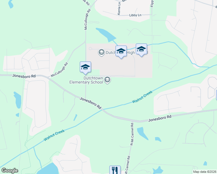 map of restaurants, bars, coffee shops, grocery stores, and more near 3025 Jonesboro Road in Hampton