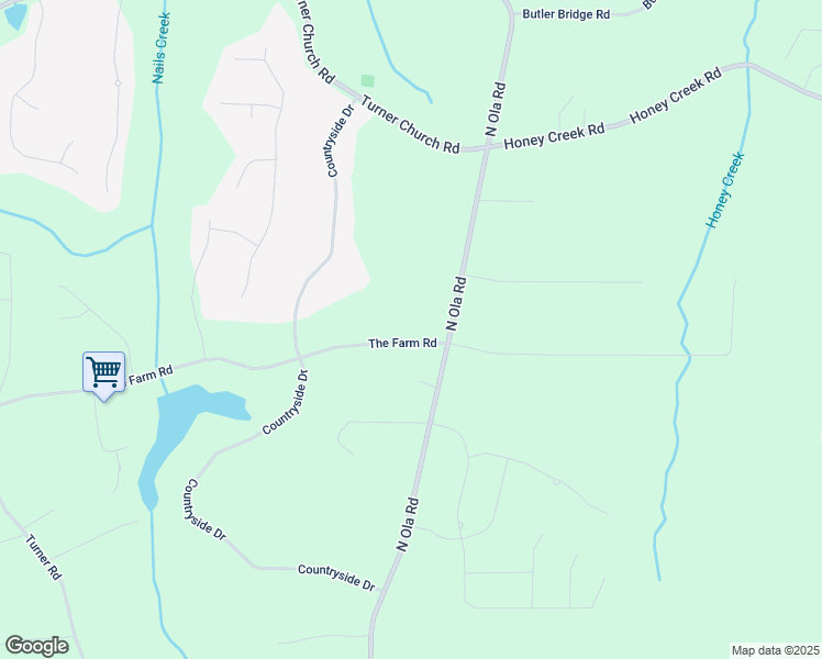 map of restaurants, bars, coffee shops, grocery stores, and more near 110 The Farm Road in McDonough