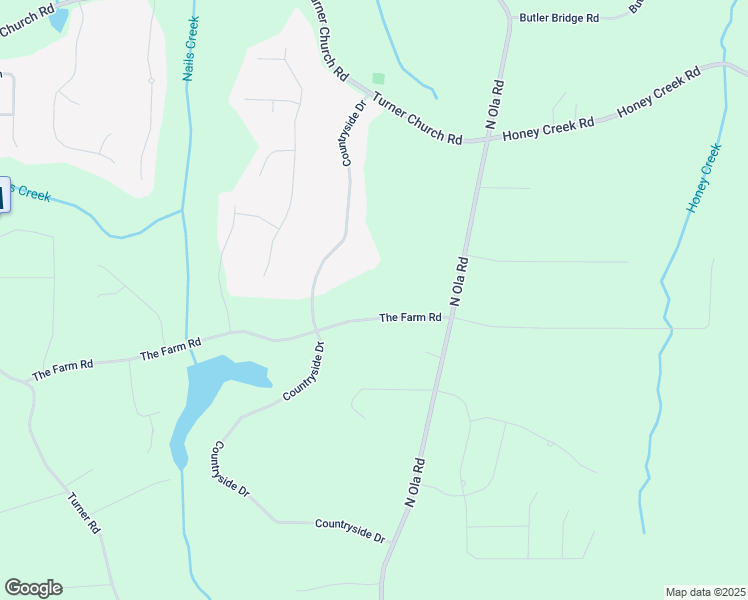 map of restaurants, bars, coffee shops, grocery stores, and more near 130 The Farm Road in McDonough