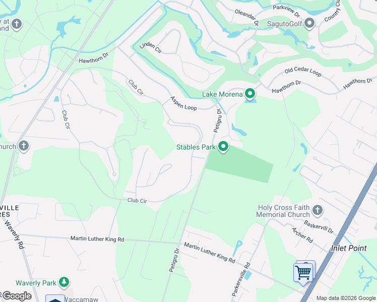 map of restaurants, bars, coffee shops, grocery stores, and more near 314 Tall Pines Way in Pawleys Island