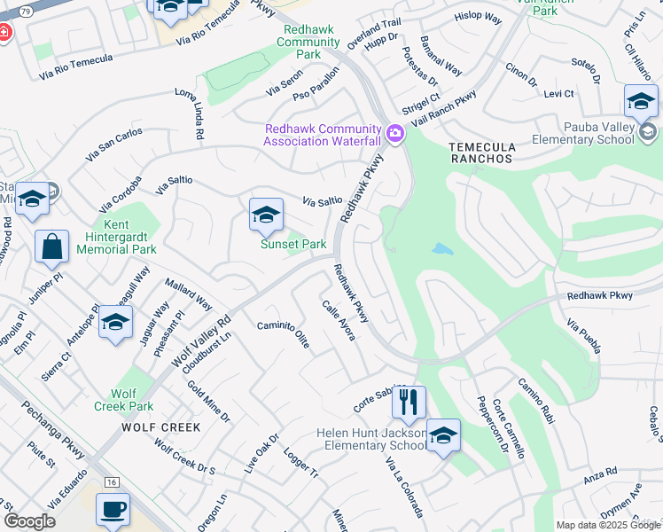 map of restaurants, bars, coffee shops, grocery stores, and more near in Temecula