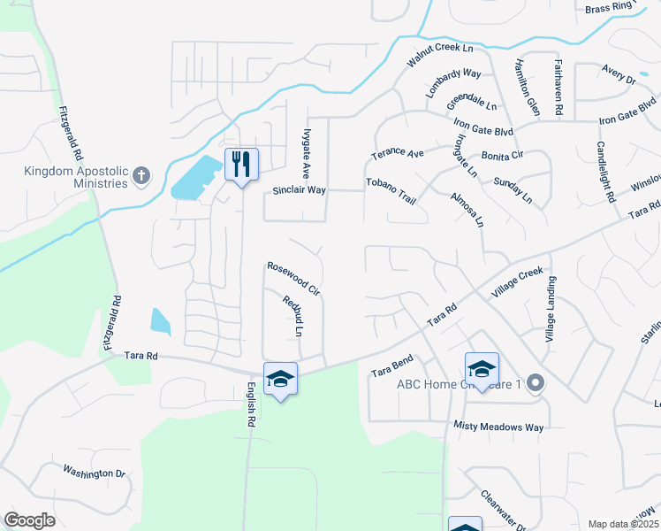 map of restaurants, bars, coffee shops, grocery stores, and more near 837 Crabtree Court in Jonesboro