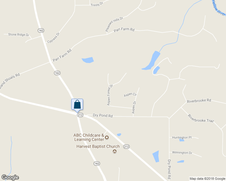 map of restaurants, bars, coffee shops, grocery stores, and more near 120 Aspen Forest Drive in Covington