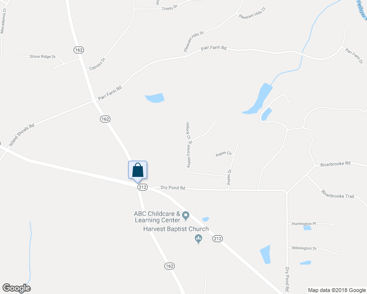 map of restaurants, bars, coffee shops, grocery stores, and more near 125 Aspen Forest Drive in Covington