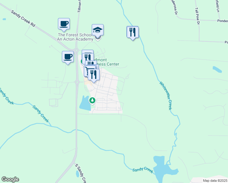 map of restaurants, bars, coffee shops, grocery stores, and more near 170 Guild Lane in Fayetteville