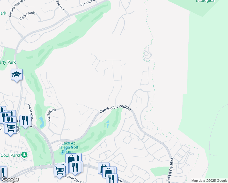 map of restaurants, bars, coffee shops, grocery stores, and more near 18 Calle De La Luna in San Clemente