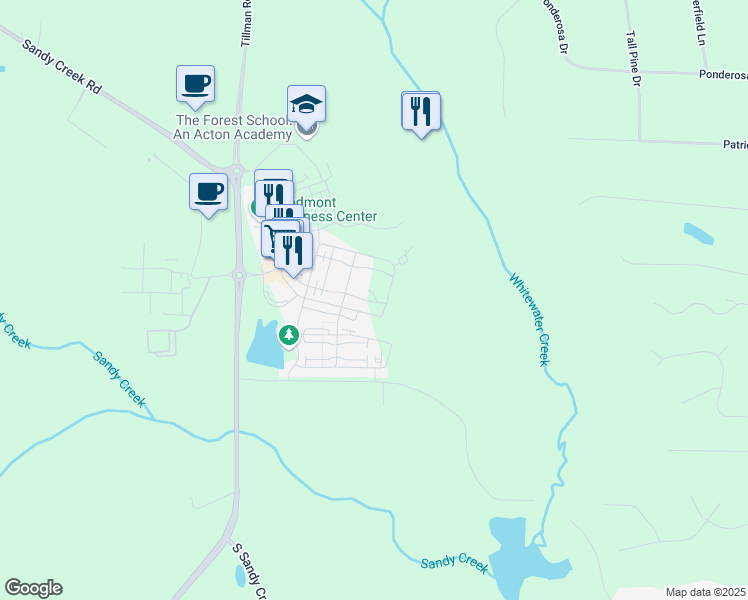 map of restaurants, bars, coffee shops, grocery stores, and more near 260 Guild Lane in Fayetteville