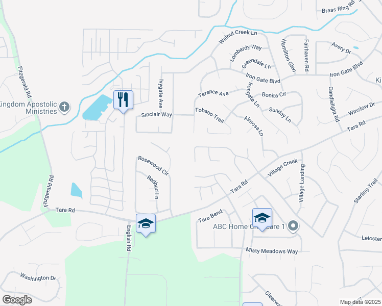 map of restaurants, bars, coffee shops, grocery stores, and more near 990 Forest Glen in Jonesboro