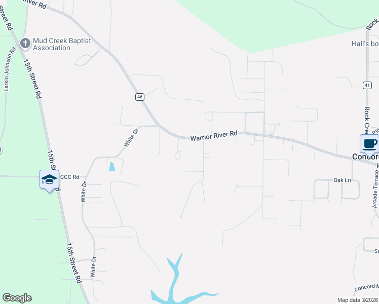 map of restaurants, bars, coffee shops, grocery stores, and more near 1430 Golden Dr in Bessemer