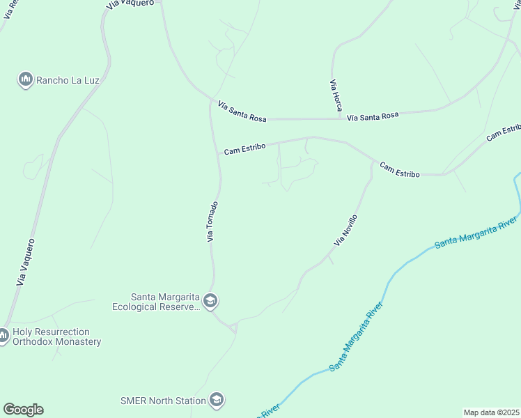 map of restaurants, bars, coffee shops, grocery stores, and more near 45600 Vía Tornado in Temecula