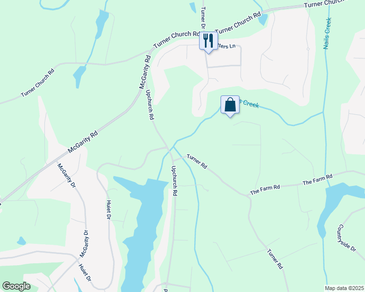 map of restaurants, bars, coffee shops, grocery stores, and more near 1460 Upchurch Road in McDonough
