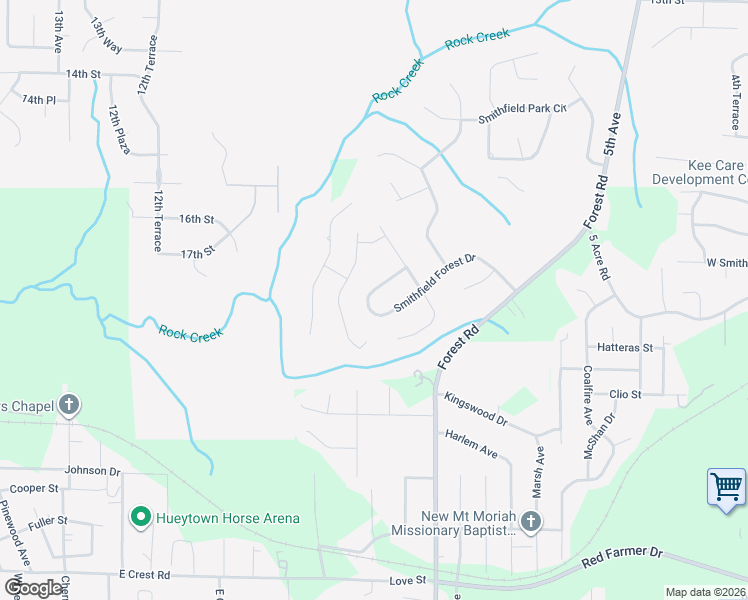 map of restaurants, bars, coffee shops, grocery stores, and more near 4133 Smithfield Forest Drive in Pleasant Grove