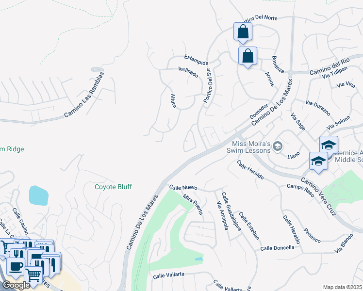 map of restaurants, bars, coffee shops, grocery stores, and more near 37 Avenida Fortuna in San Clemente