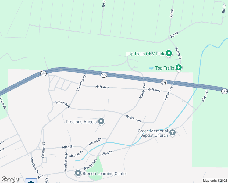 map of restaurants, bars, coffee shops, grocery stores, and more near 677 Naff Avenue in Talladega