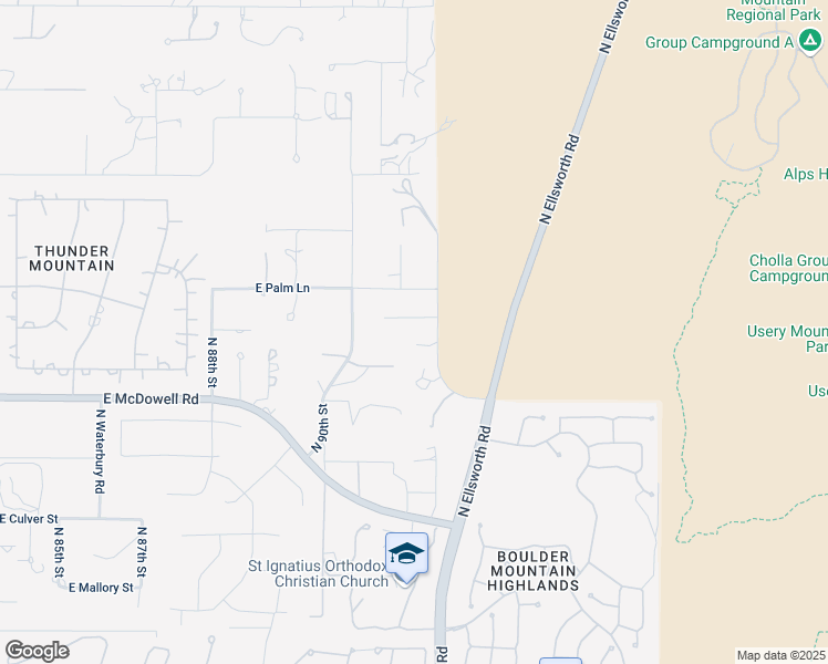 map of restaurants, bars, coffee shops, grocery stores, and more near 2010 North Usery Pass Road in Mesa