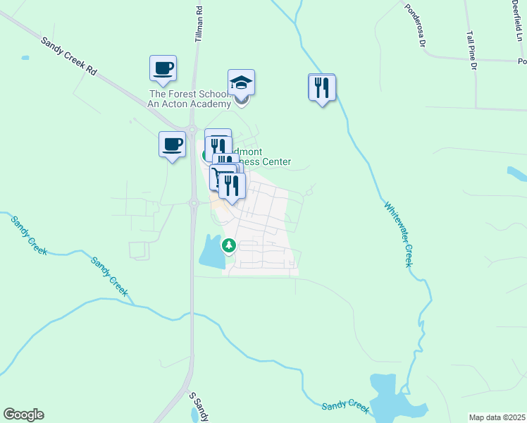 map of restaurants, bars, coffee shops, grocery stores, and more near 170 Guild Lane in Fayetteville