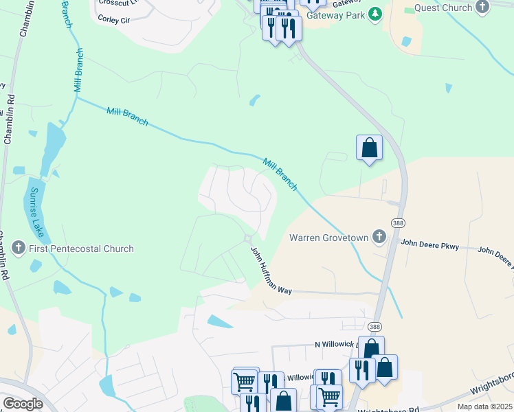 map of restaurants, bars, coffee shops, grocery stores, and more near 1242 Cobblefield Drive in Grovetown