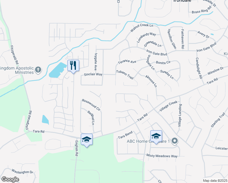 map of restaurants, bars, coffee shops, grocery stores, and more near 990 Forest Glen in Jonesboro
