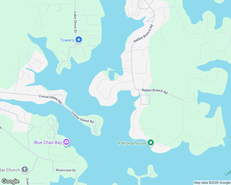 map of restaurants, bars, coffee shops, grocery stores, and more near 161 Rabbit Point Road in St. Clair County