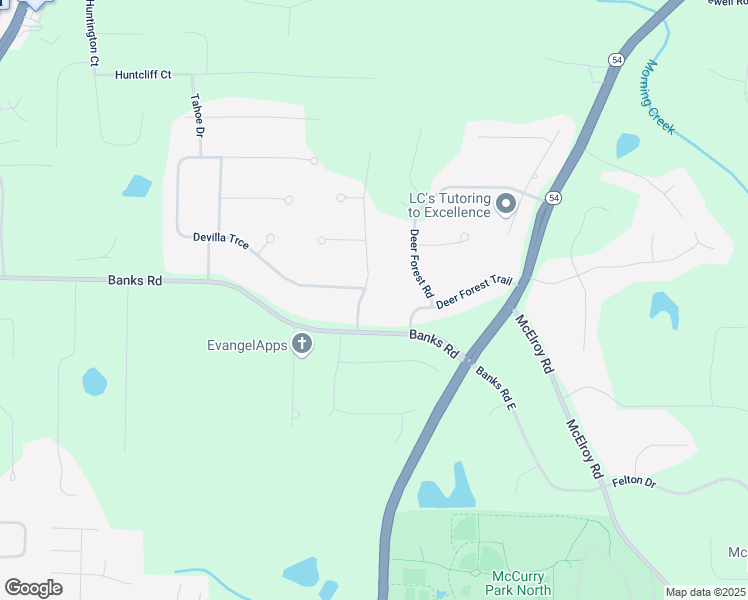map of restaurants, bars, coffee shops, grocery stores, and more near 600 Ponderosa Court in Fayetteville
