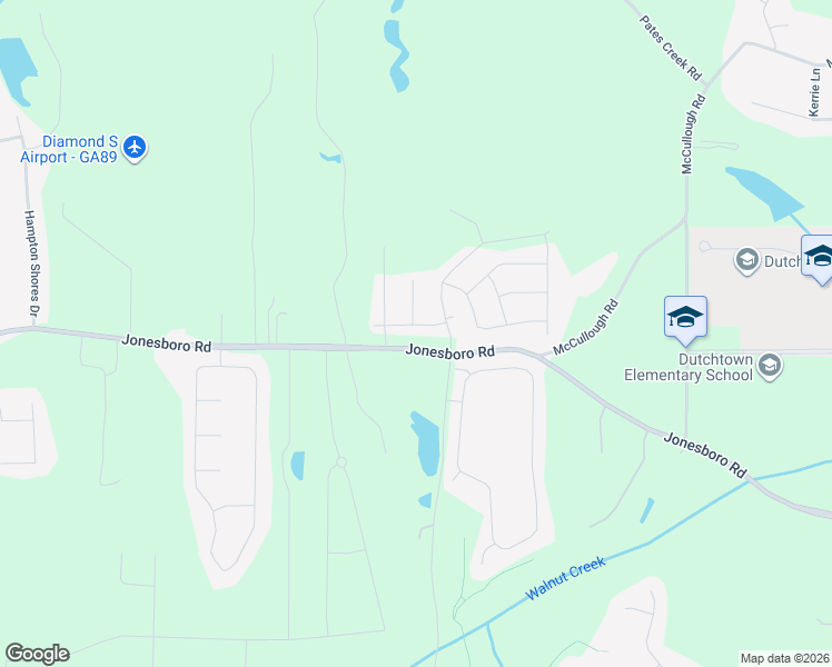 map of restaurants, bars, coffee shops, grocery stores, and more near 3424 Jonesboro Road in Hampton