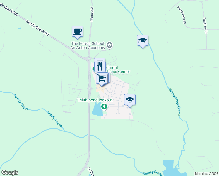 map of restaurants, bars, coffee shops, grocery stores, and more near 500 Heatherden Avenue in Fayetteville