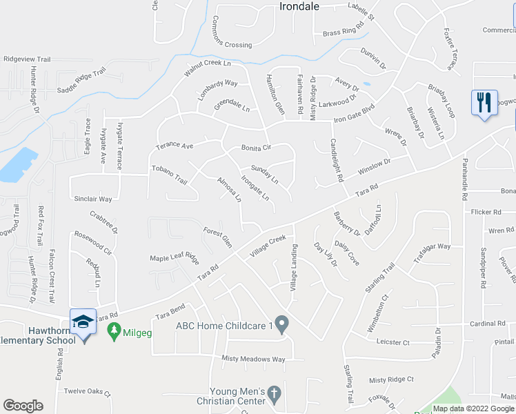 map of restaurants, bars, coffee shops, grocery stores, and more near 1109 Deck Court in Jonesboro