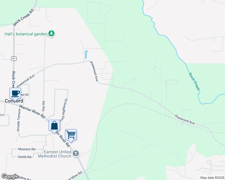map of restaurants, bars, coffee shops, grocery stores, and more near 812 Pinewood Ave in Hueytown