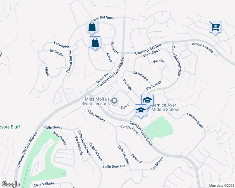map of restaurants, bars, coffee shops, grocery stores, and more near 1200 Cerca in San Clemente