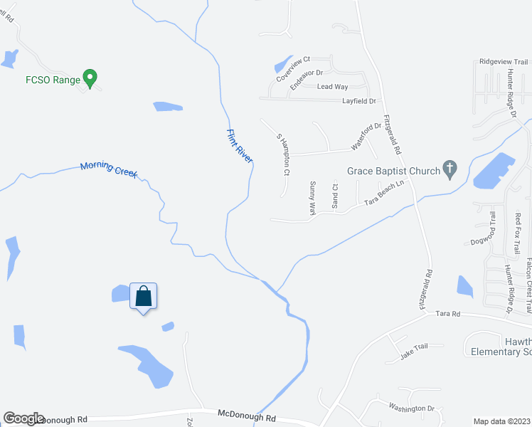 map of restaurants, bars, coffee shops, grocery stores, and more near 260 Tara Beach Lane in Jonesboro