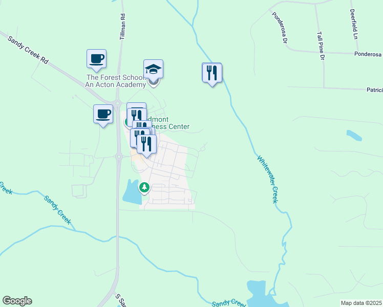 map of restaurants, bars, coffee shops, grocery stores, and more near 250 4th Street in Fayetteville