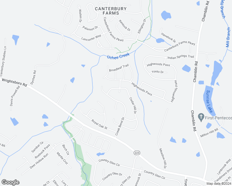 map of restaurants, bars, coffee shops, grocery stores, and more near 403 Clairidge Drive in Grovetown