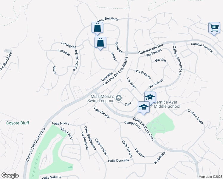map of restaurants, bars, coffee shops, grocery stores, and more near 1223 Las Posas in San Clemente
