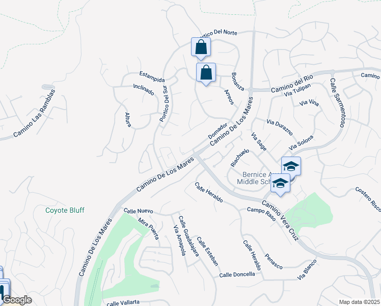 map of restaurants, bars, coffee shops, grocery stores, and more near 1001 Domador in San Clemente