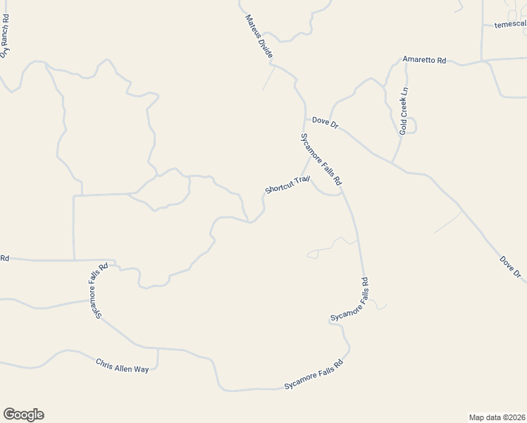 map of restaurants, bars, coffee shops, grocery stores, and more near Shortcut Trail in Aguanga