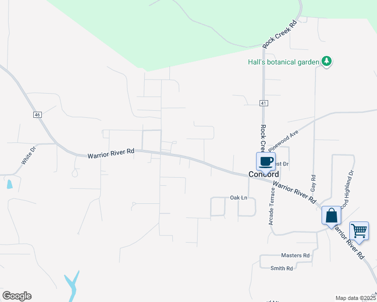 map of restaurants, bars, coffee shops, grocery stores, and more near 5901 Warrior River Rd in Bessemer